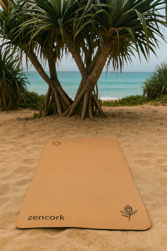 ZenCork™ Eco Yoga Mat – Non-Slip | Natural Cork | 6mm