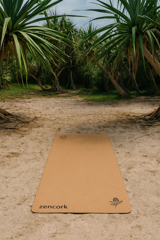 ZenCork™ Eco Yoga Mat – Non-Slip | Natural Cork | 6mm