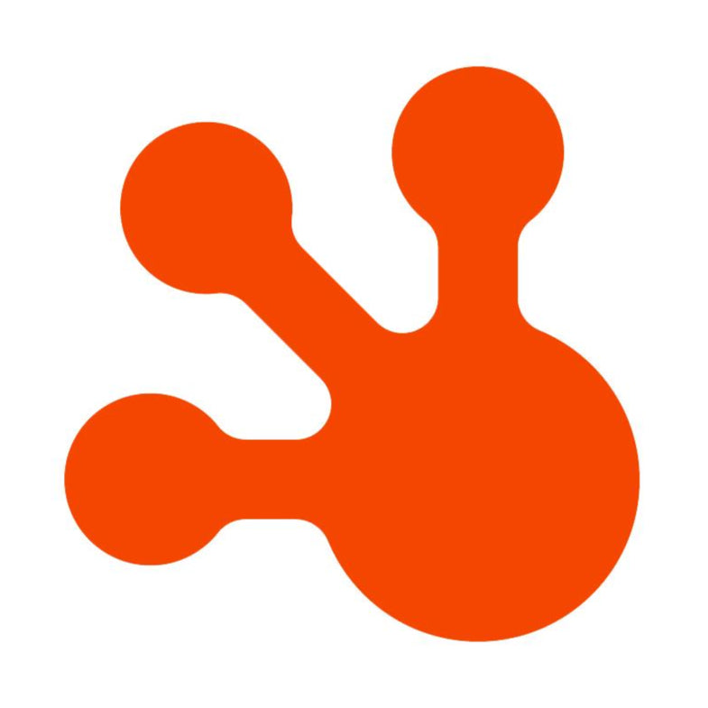 Orange abstract shape on a white background