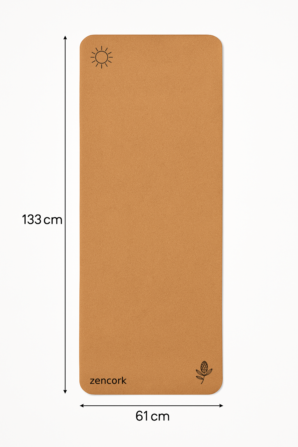 ZenCork™ Eco Yoga Mat – Non-Slip | Natural Cork | 6mm