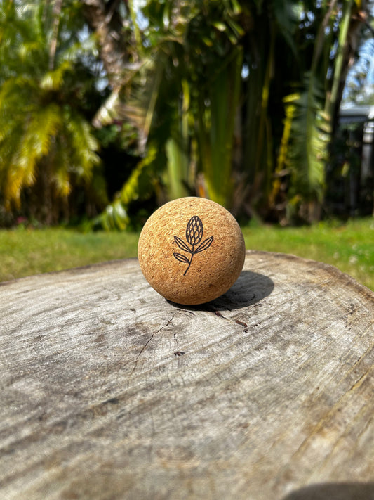 ZenCork Cork Massage Ball - Natural Trigger Point Roller