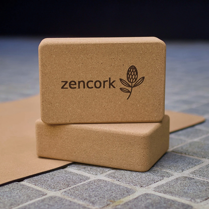 Two Banksia cork yoga blocks
