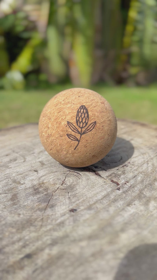 ZenCork Cork Massage Ball - Natural Trigger Point Roller